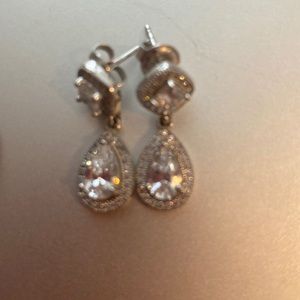 Dainty Teardrop CZ Earrings